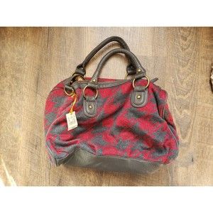 American Eagle Gray & Red Handbag Purse NWT